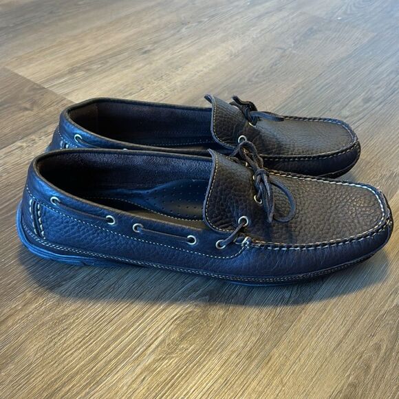 L.L. Bean Leather Moccasin Driver Shoes Men\'s Loafers Slip On Brown 11.5 D main image 11